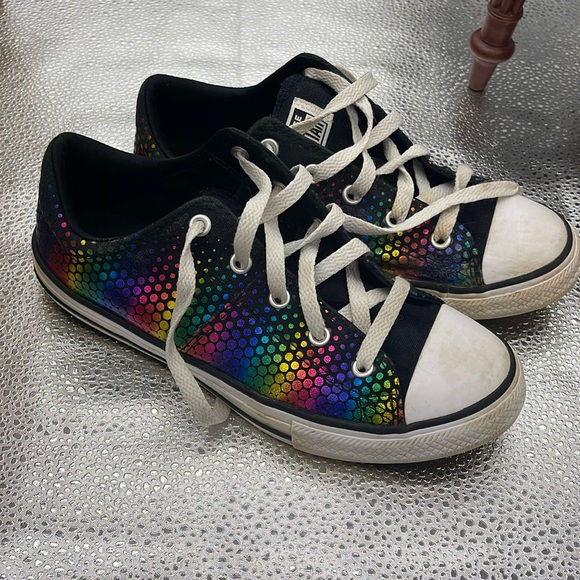 Converse Size 4 Multicolor Shiny Dot Shoes - Picture 1 of 5